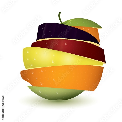 mixed fruit in slices
