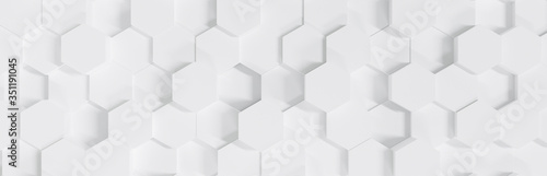 Abstract 3d octagon background wallpaper pattern. 3d white background texture with modern geometric shape. Empty showcase for advertising and banner on website. Mockup with gray podium scene concept.