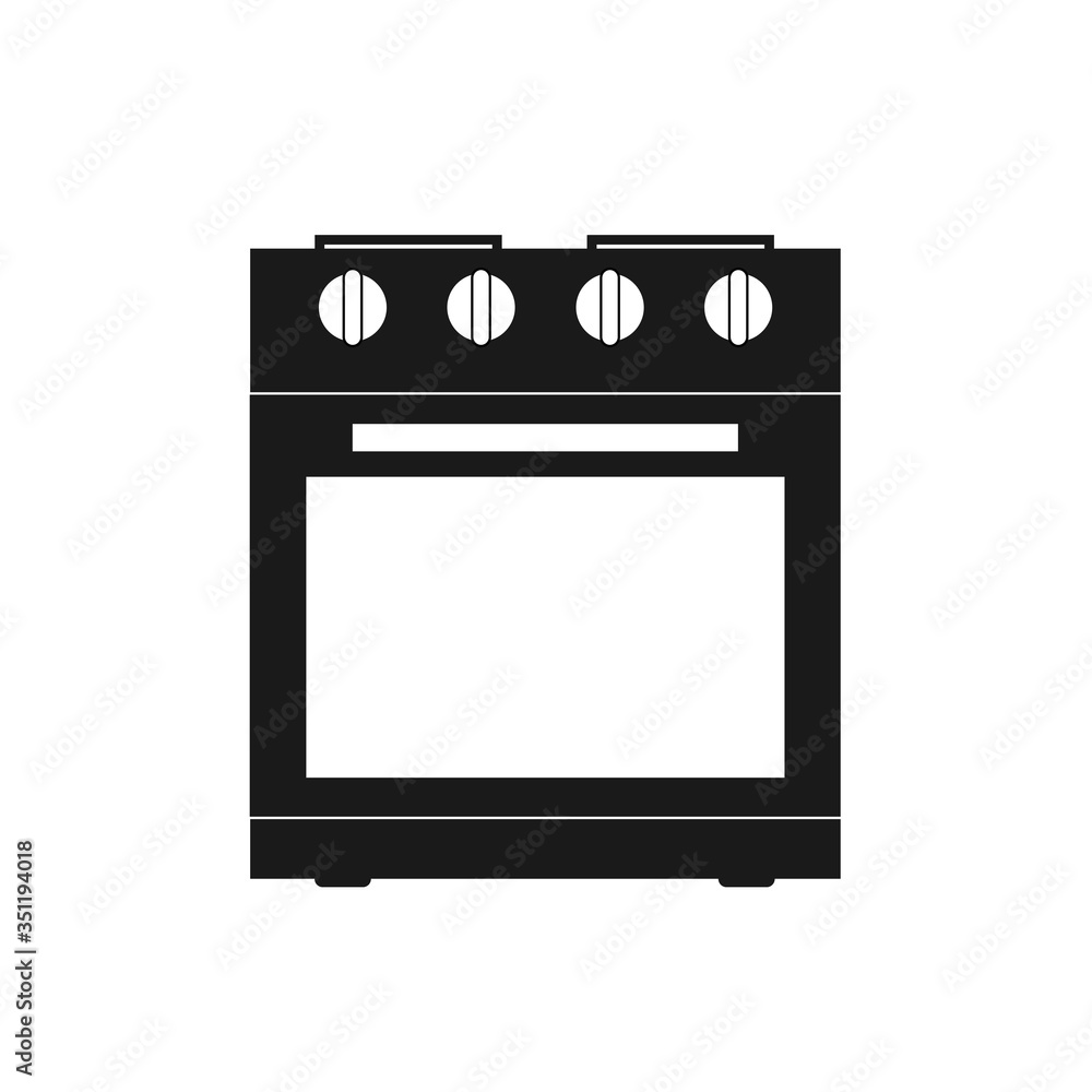 Black Oven icon isolated on white background. Stove gas oven sign Black Oven icon isolated on white background. Stove gas oven sign