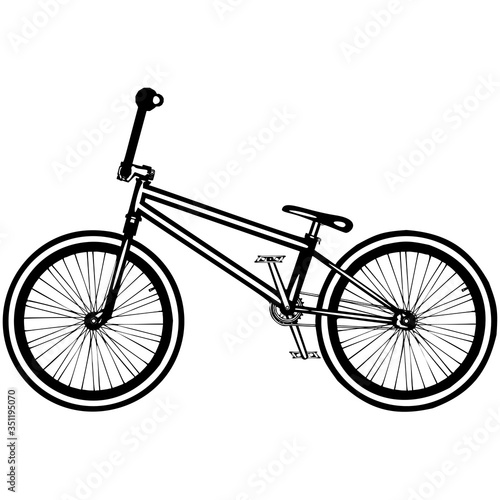 BMX bike vector. Isolated on white background.