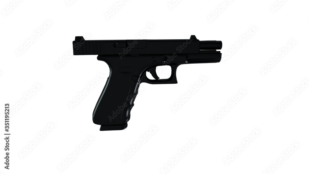 automatic pistol, handgun transparent background