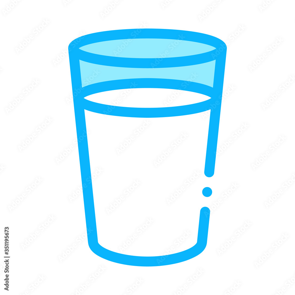 glass of milk icon vector. glass of milk sign. color symbol illustration glass of milk icon vector. glass of milk sign. color symbol illustration