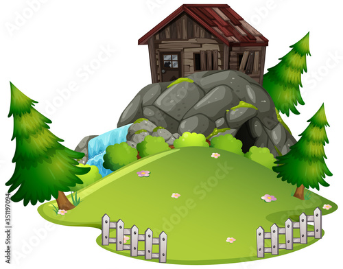 Abandoned old house on the mountain