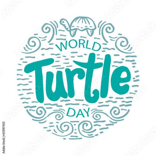 World Turtle Day, 23 May. Poster concept.