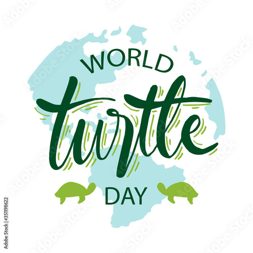 World Turtle Day  23 May. Poster concept.