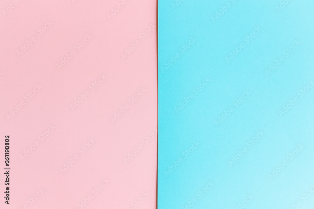 Pink and Blue paper pastel color, Abstract background texture paper geometric flat lay for background, Creative design for pastel wallpaper and field for text.
