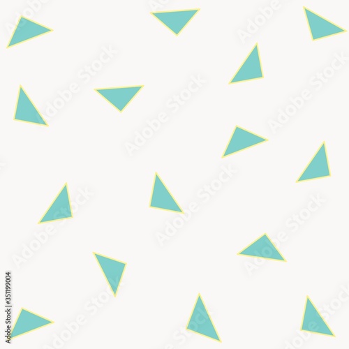 Multicolor triangles design on white background illustration