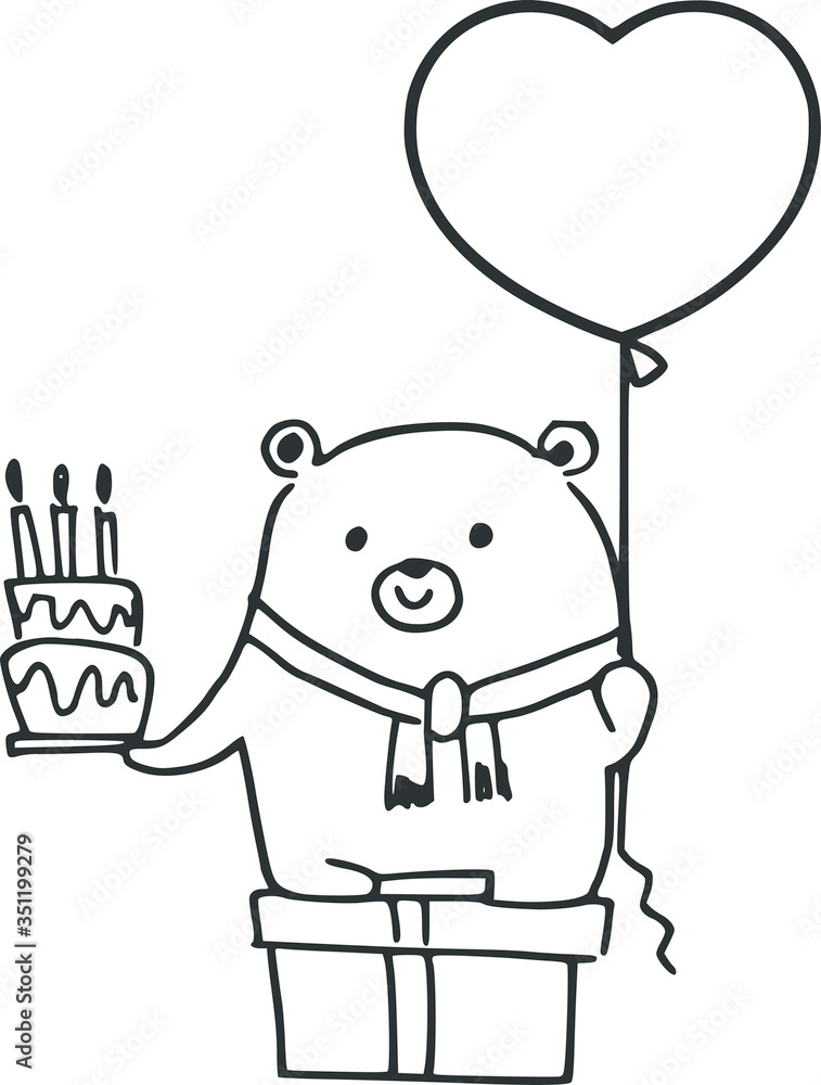 happy birthday card cartoon bear happy birthday card cartoon bear