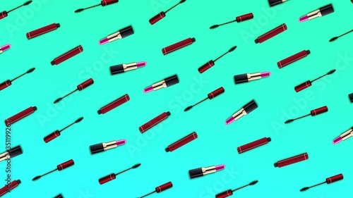 Wallpaper Mural Female lipstick and carcass on a dynamic background, abstraction, splash Torontodigital.ca