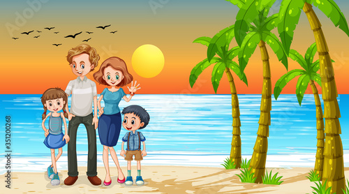 Happy family on holiday