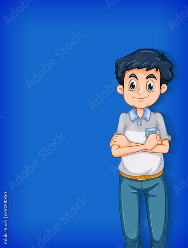 Background template design with happy man