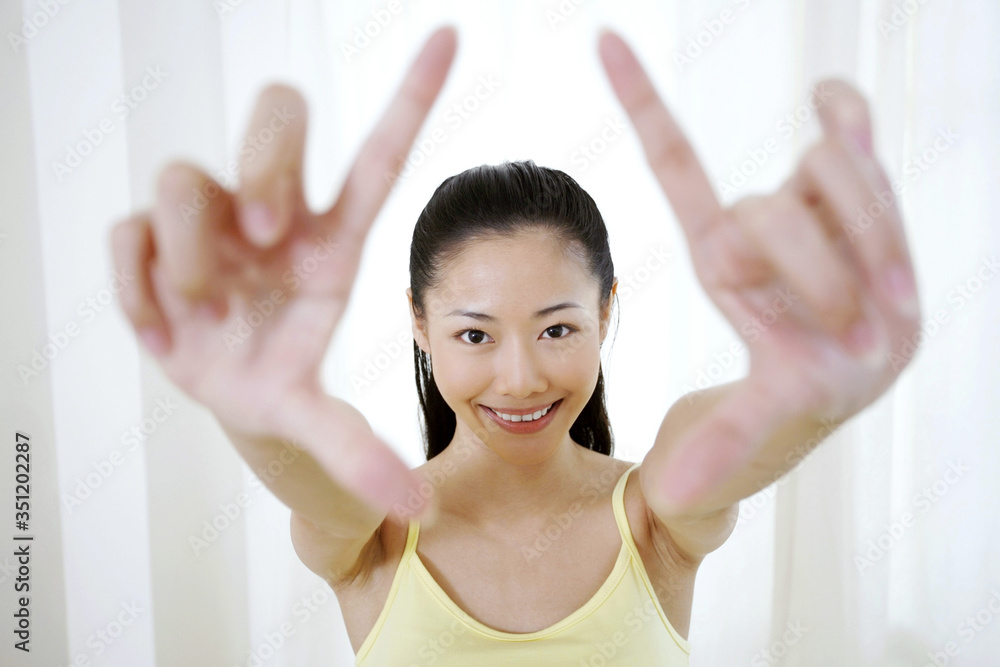Woman posing for the camera