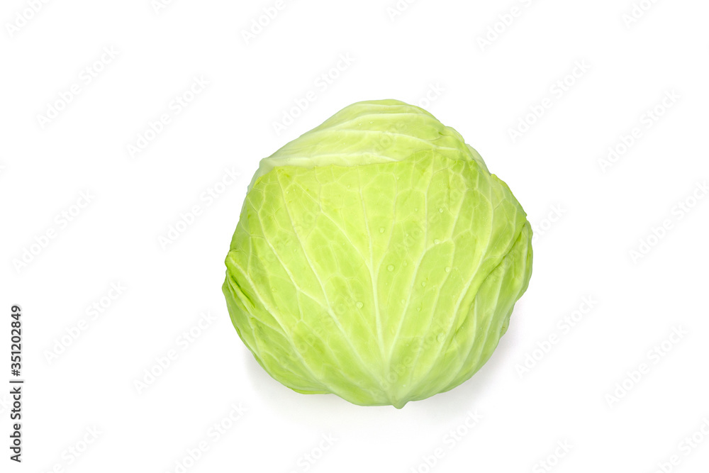 Cabbage vegetables isolated on white background with clipping path Cabbage vegetables isolated on white background with clipping path