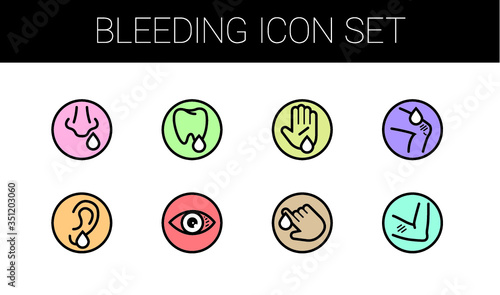 Vector bleeding colorful web icon set