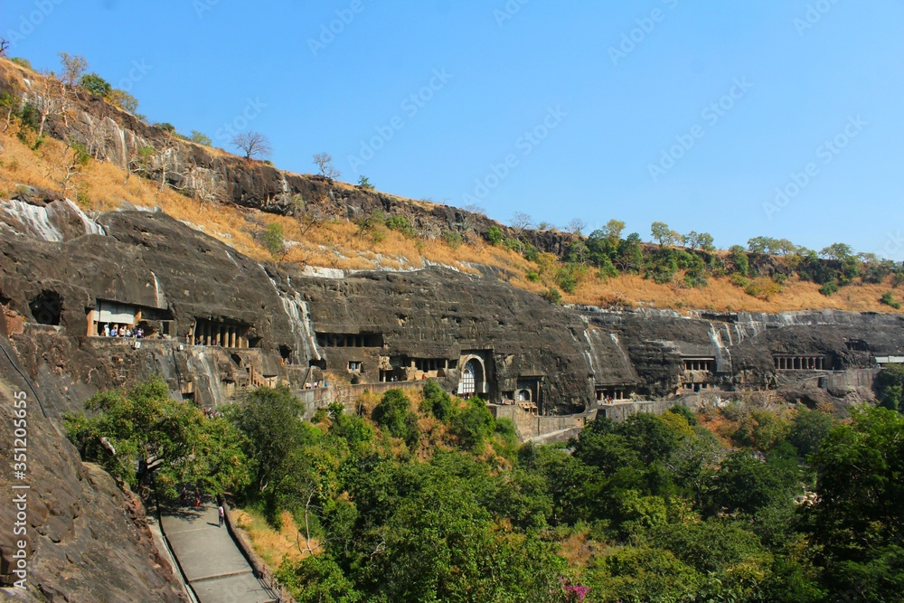 Ajanta caves WORLD HERITAGE SITE in Aurangabad in India