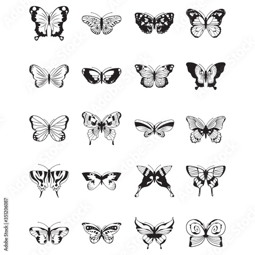 Set of butterfly icons © captainvector