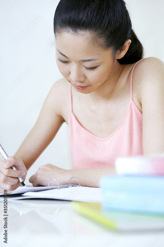 Woman writing