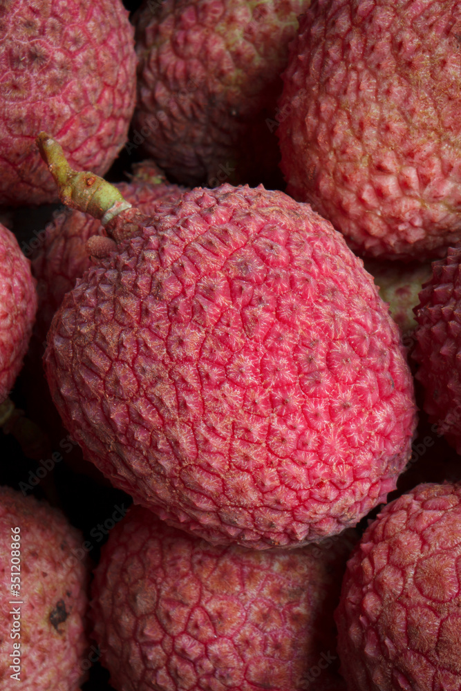 Lychee fruit has a sweet, high vitamin C flavor. Lychee fruit has a sweet, high vitamin C flavor.