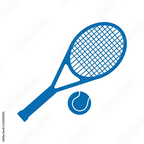 Tennis racket and ball