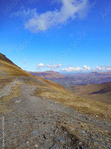 Paths at top of hill in Lake district © Chrissie