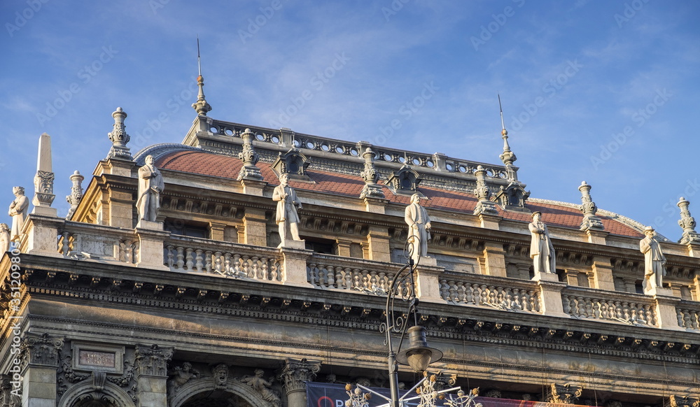 Statues on Budapest Opera House roof