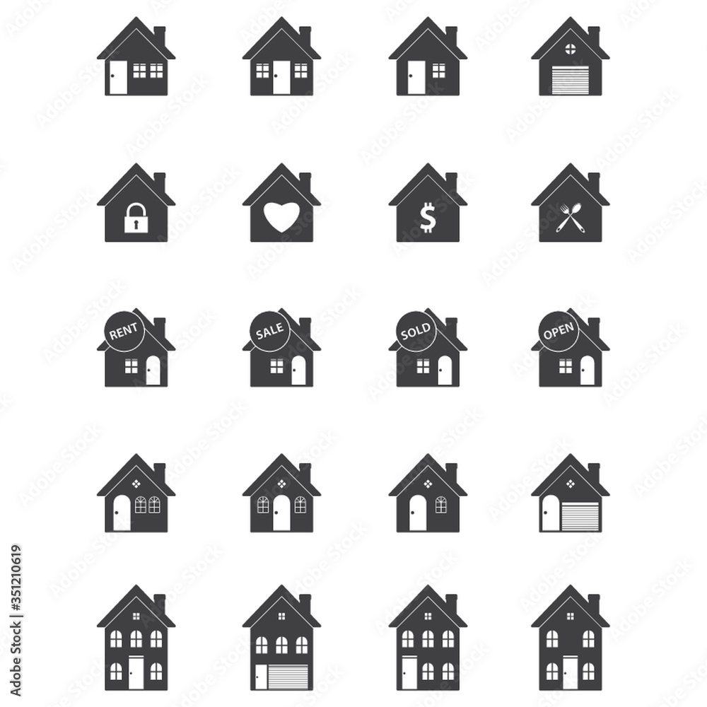 Fototapeta premium Set of house icons