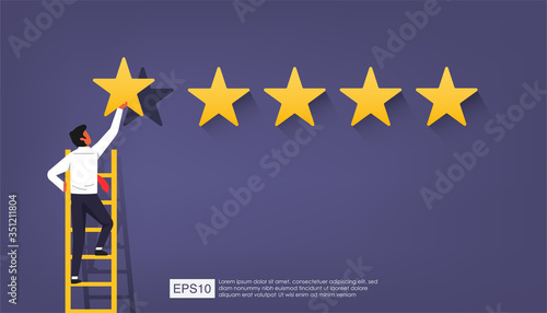 Tablou canvas Customer rating design concept
