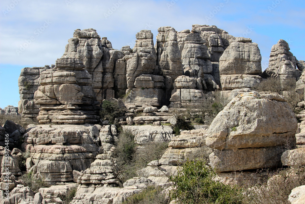 Landscape of Torcal de Antequera in Malaga