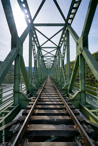 Railway bridge in Douro region in Ferradosa, Portugal © Luis