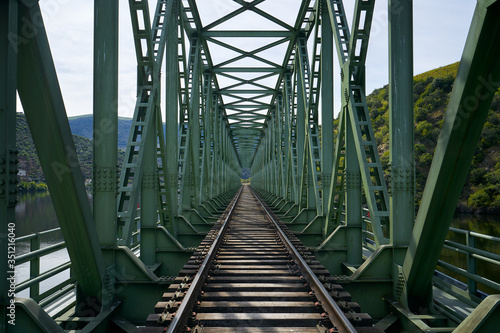 Railway bridge in Douro region in Ferradosa, Portugal