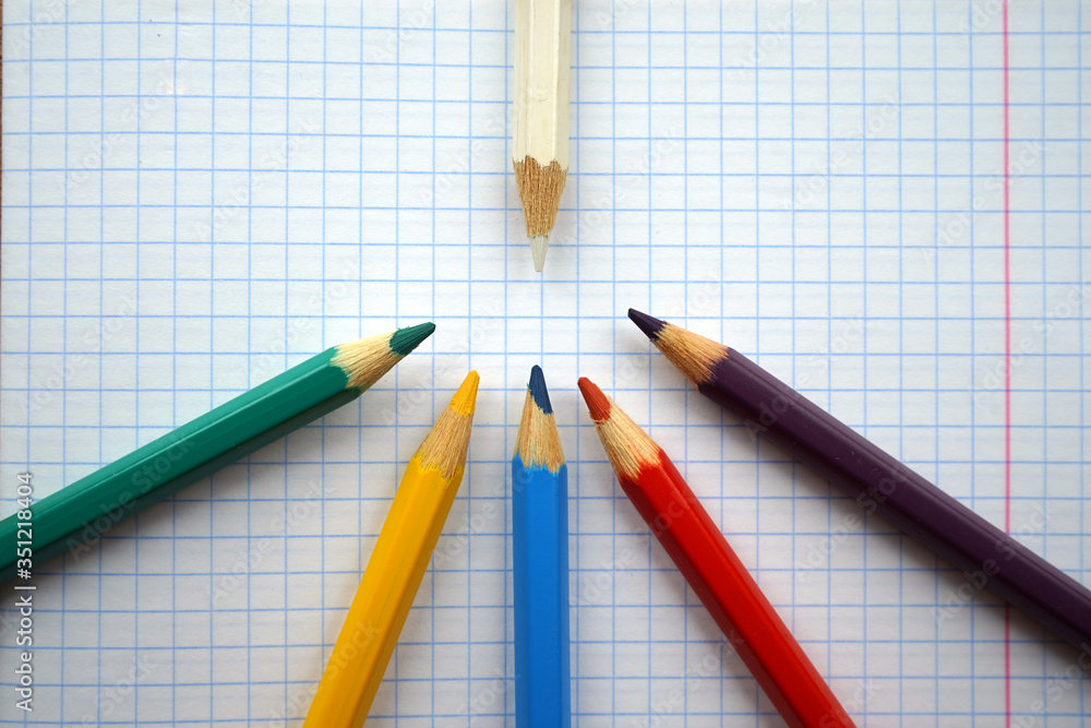 Social problems expressed on paper with colored pencils, the problem of choice, teenagers, psychology who are you Social problems expressed on paper with colored pencils, the problem of choice, teenagers, psychology who are you