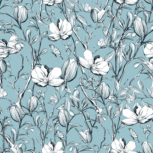 seamless pattern with flowers. designe for textile  fabric  wallpaper  packaging