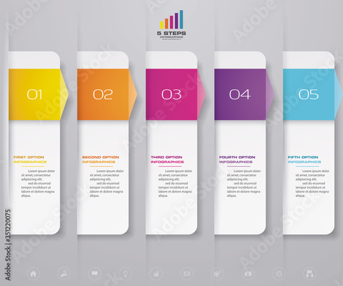 teps simple&editable process chart infographics element. EPS 10.	