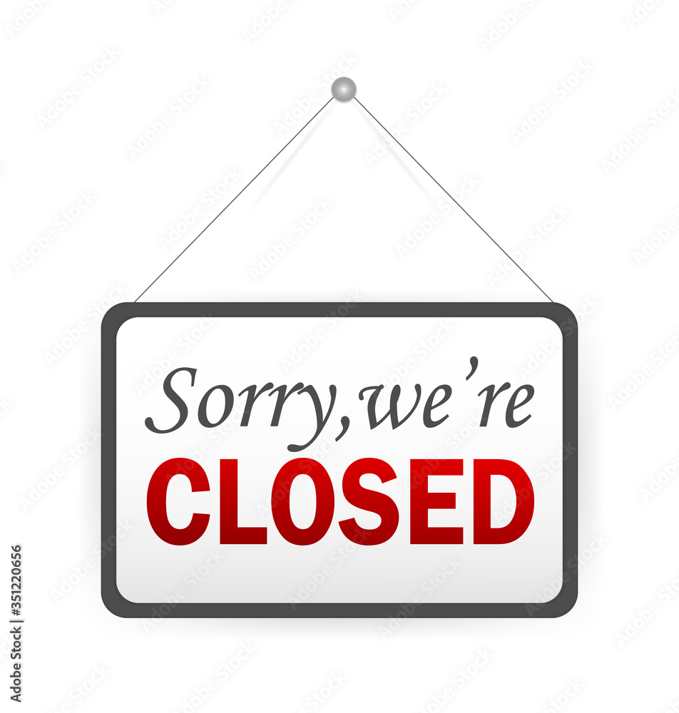 Sign on door, great design for any purposes. Sign on door in flat style on white background. Logo, label design element vector illustration. Sign on door, great design for any purposes. Sign on door in flat style on white background. Logo, label design element vector illustration.