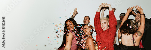 Foto Hands in the air while dancing on the dance floor at a party