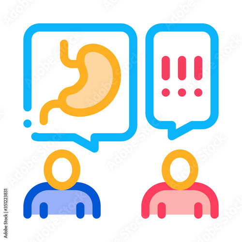 reception at gastroenterologist doctor consultation icon vector. reception at gastroenterologist doctor consultation sign. color symbol illustration