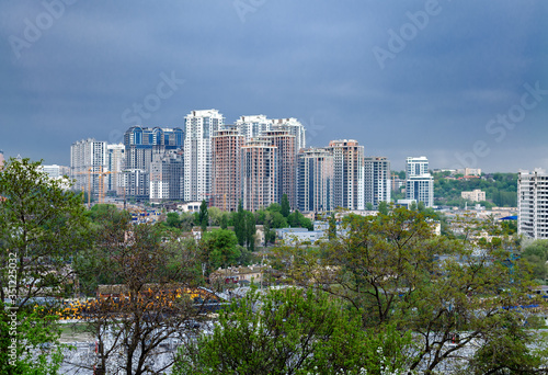 modern architecture of the big city, on a warm day, beautiful cityscape, Kiev, Ukraine © Alla 