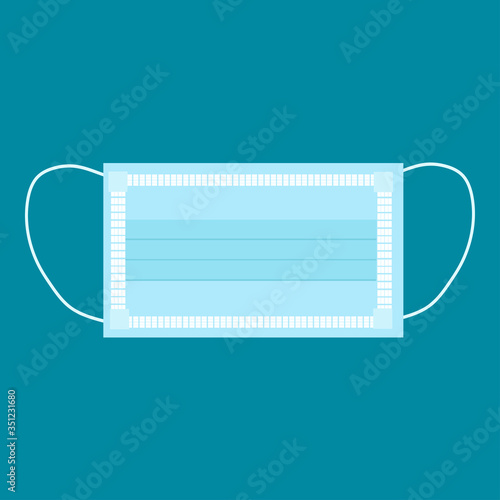 breathing medical respiratory mask. Hospital or pollution protect face masking.