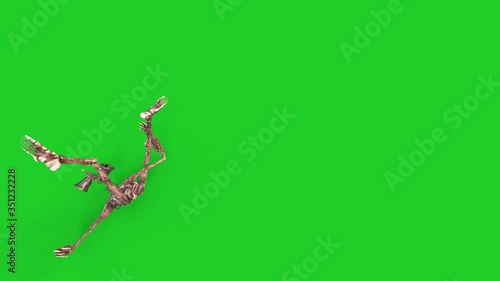 Siren Head Green Screen Dies Top 3D Rendering Animation Horror 4K photo