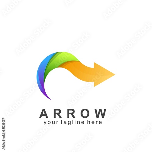 arrow logo icon colorful design