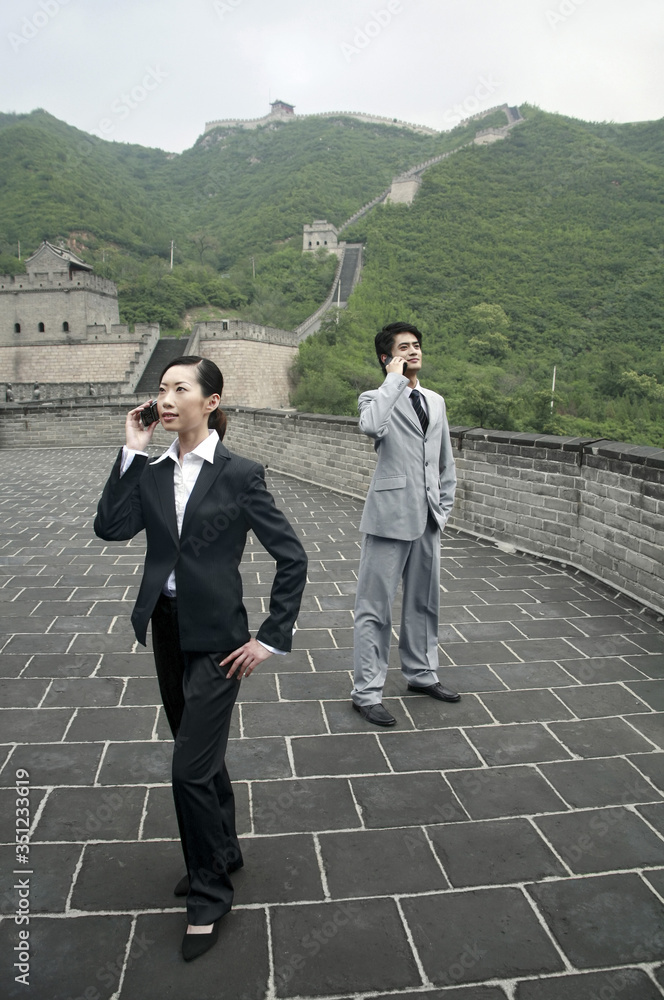 Business people talking on the phone Business people talking on the phone