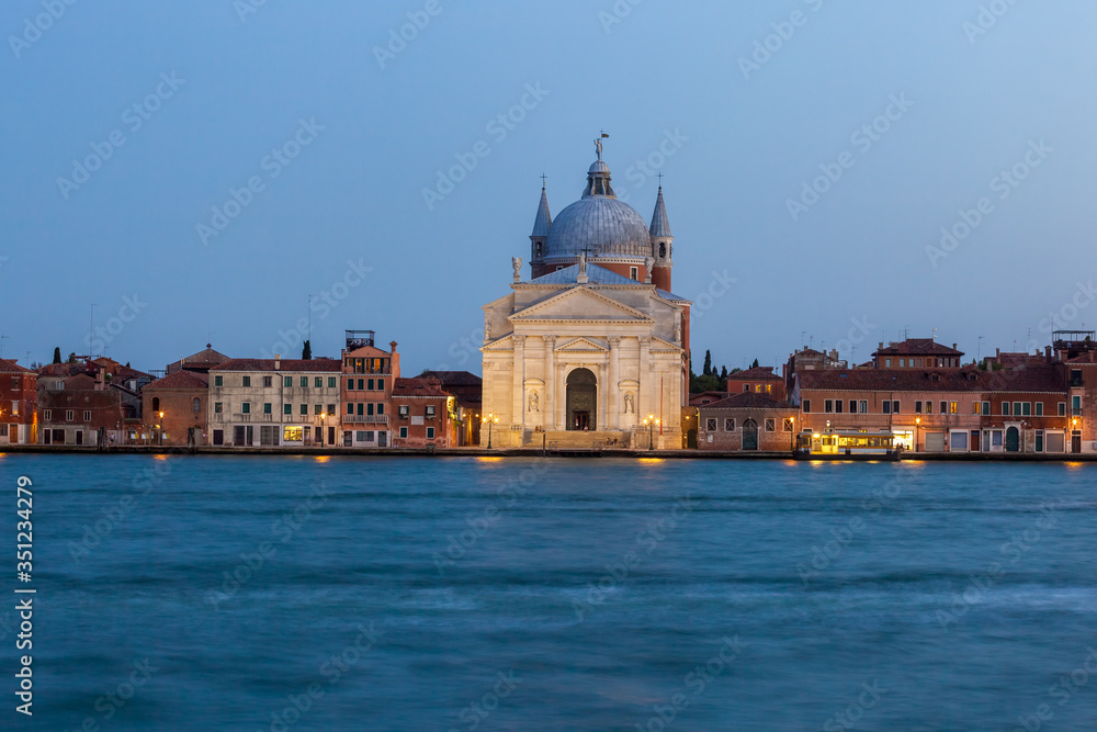 Church of the Santissimo Redentore in Venice at sunset