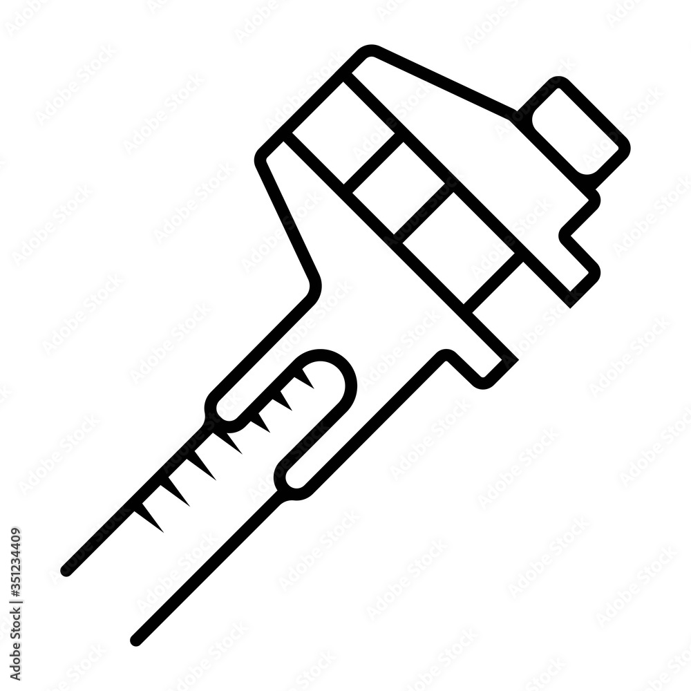 Vernier caliper glyph icon, tool and instrument Vernier caliper glyph icon, tool and instrument