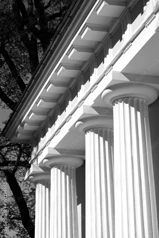 Obraz premium Columns of Elagin palace in St.Petersburg.