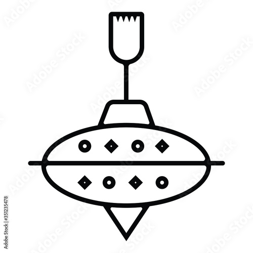 Baby spinning toy vector icon