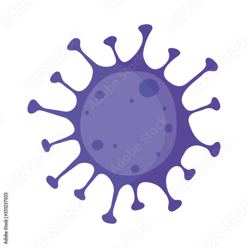 covid19 pandemic particle isolated icon