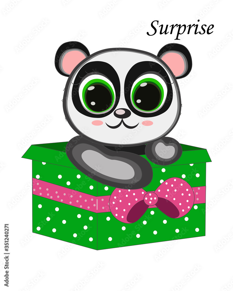 Naklejka premium vector cute cartoon panda. Vector illustration