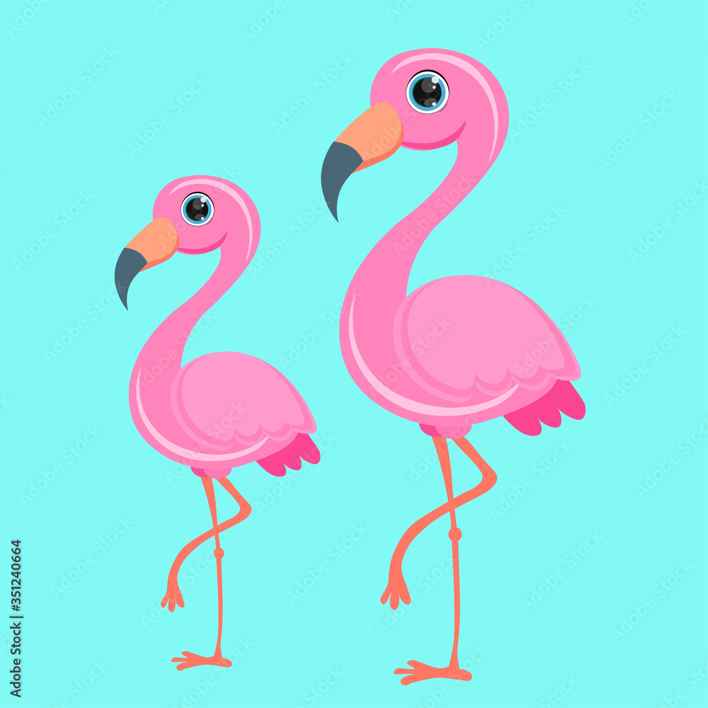 Fototapeta premium Flamingo - eps10 vector illustration.