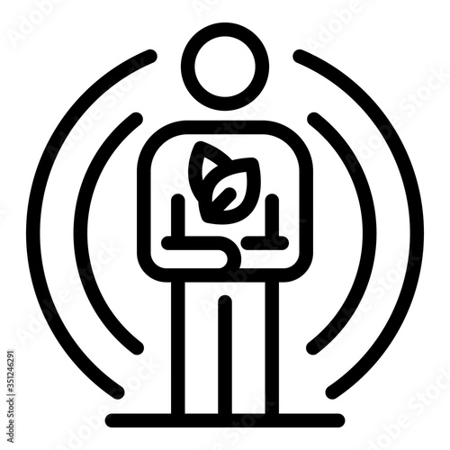 Earth ecologist icon. Outline earth ecologist vector icon for web design isolated on white background