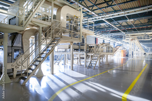 Fotografie Production of cigarettes in a tobacco factory